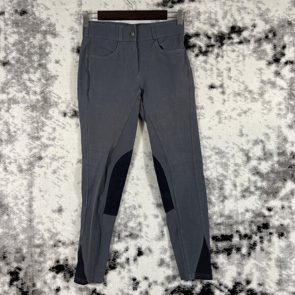 Dover‎ Saddlery Riding Pants Womens Size 24 Gray Skinny Ankle Performance - Picture 1 of 11